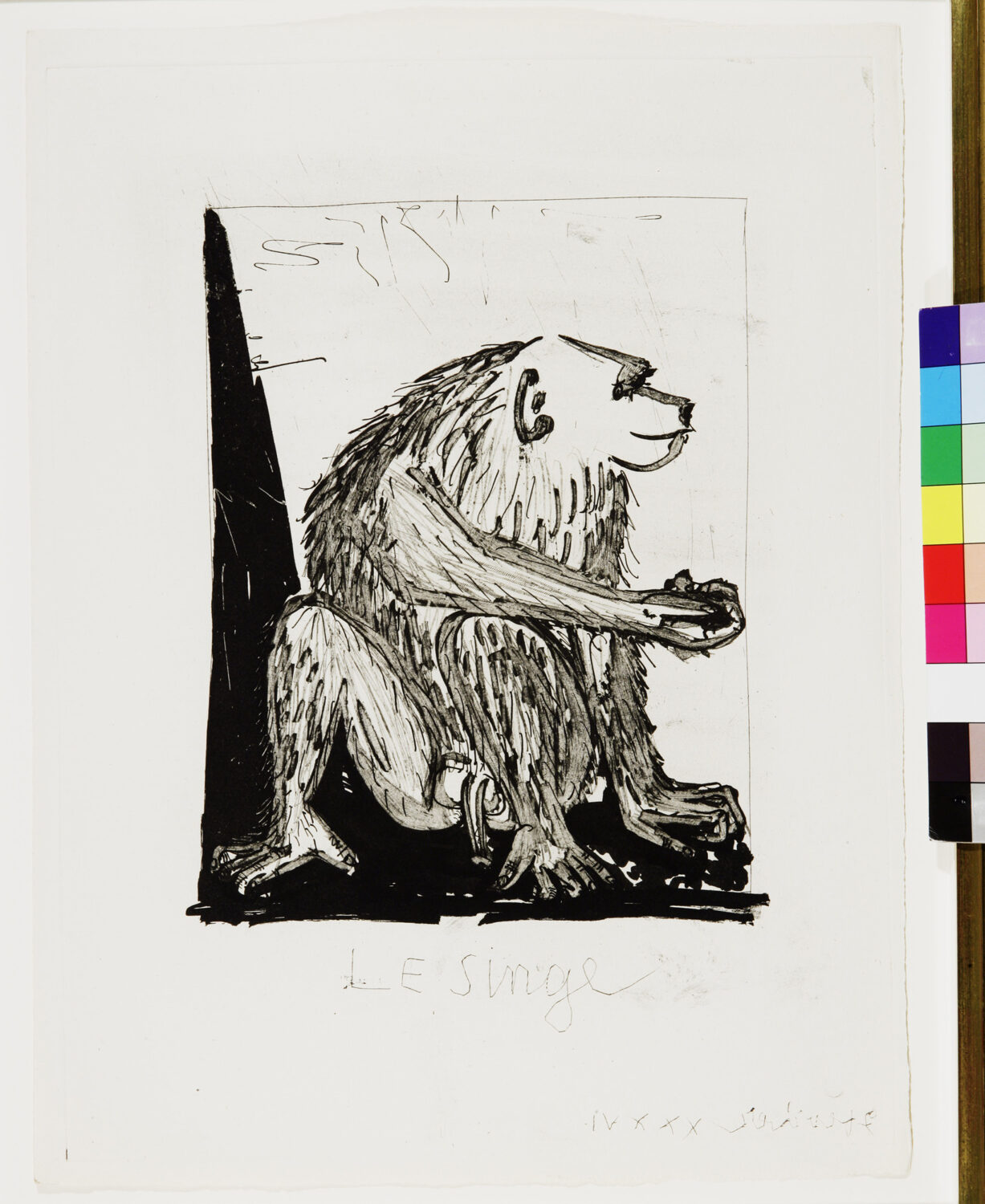 thumbnail of Auqatint and Drypoint by Pablo Picasso titled Le Singe.