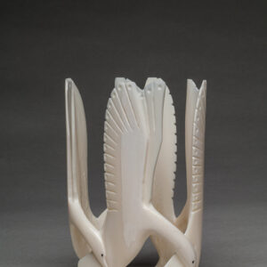 thumbnail of Sculpture of a ring of seagulls made out of ivory