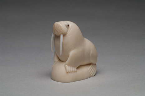 Walrus sculpture made out of ivory