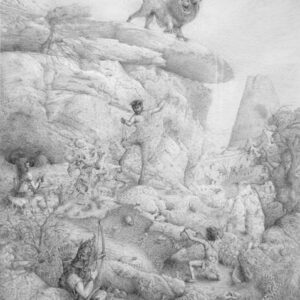 thumbnail of Graphite on paper by Breck Outland titled Last Days of Chimera.