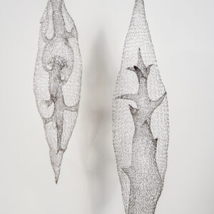 thumbnail of Sculpture made out of stainless steel wires by Huang Yu-Chih untitled.