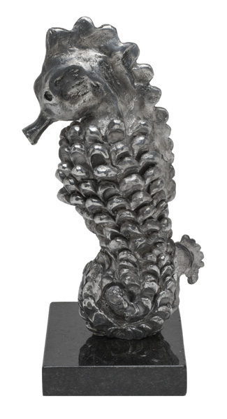 thumbnail of Seahorse sculpture made of silver