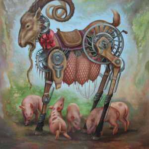 thumbnail of Oil on canvas by Heidi Taillefer titled The Trough.