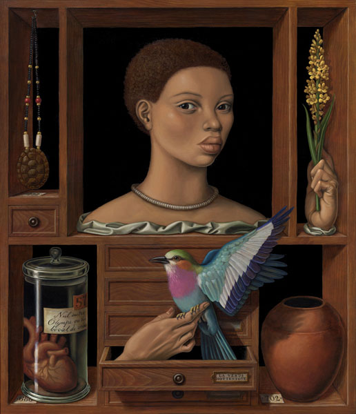 thumbnail of Oil and egg tempera on panel by Madeline von Foerster titled Reliquary For Saartjie.
