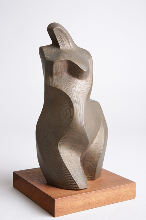 thumbnail of Sculpture made out of bronze by József Jakovits titled Cubist Nude / Kubista akt.