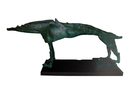 thumbnail of Bronze sculptue by Tsolmonkhuu Janlav titled Wolf.