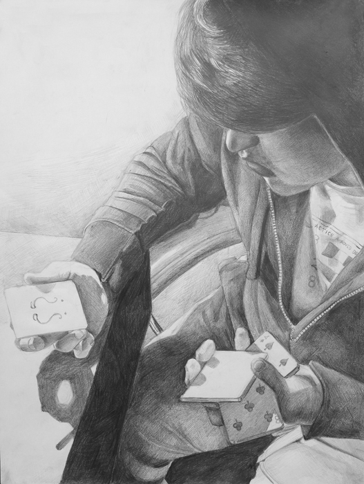 thumbnail of Graphite on paper by Sung Jun Lee titled My question to You audience: Do you feel like yourselves.