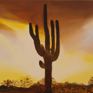 thumbnail of Acrylic on canvas by Rui Li titled Cactus.