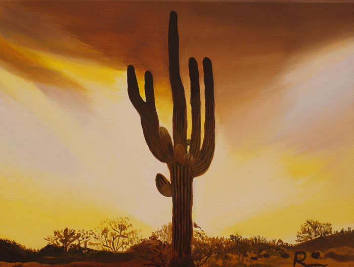 thumbnail of Acrylic on canvas by Rui Li titled Cactus.