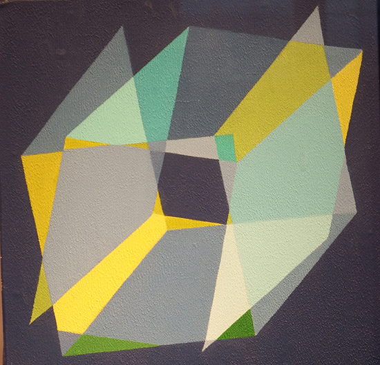 Geometric illustration with overlapping rhombuses