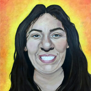thumbnail of Acrylic on canvas by Layla Rodriguez titled Mommy Feliz.