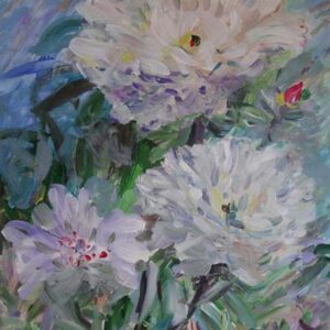 thumbnail of Acrylic on canvas by Lisa Baw titled Chrysanthemum of Inspiration.