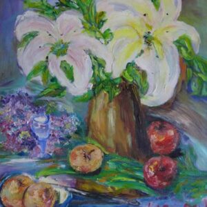 thumbnail of Oil on canvas by Lisa Baw titled Lily in Life Passage.