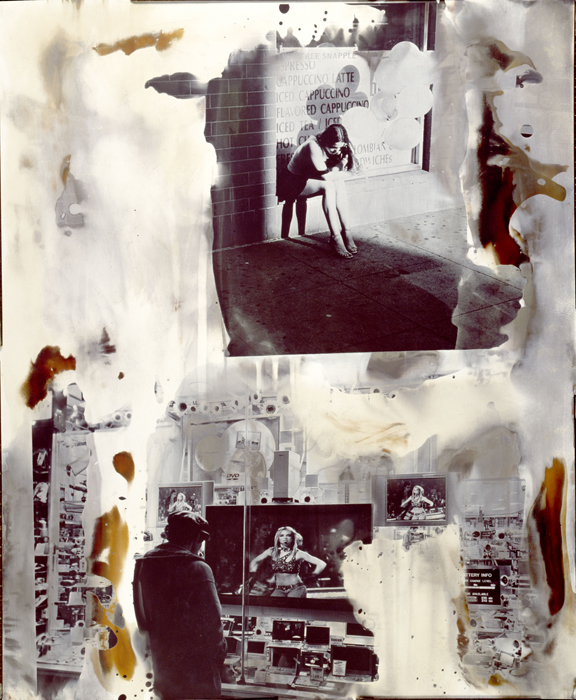 thumbnail of Chemically manipulated gelatin silver print by Barron Rachman titled NO COUNTRY FOR OLD MEN.