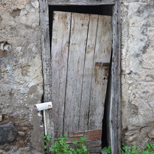 thumbnail of Wooden, crooked door