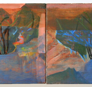 thumbnail of Oil on linen by Lumin Wakoa titled View (diptych).