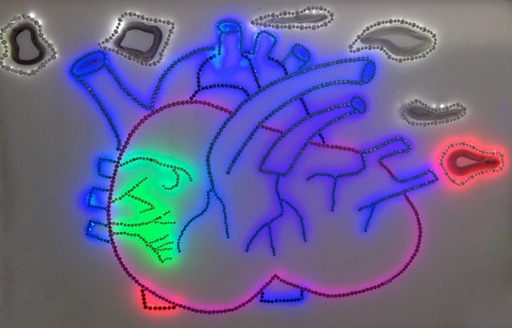 Reduced Respiration by artist Suzanne Nagy, medium: led lights. date: unknown