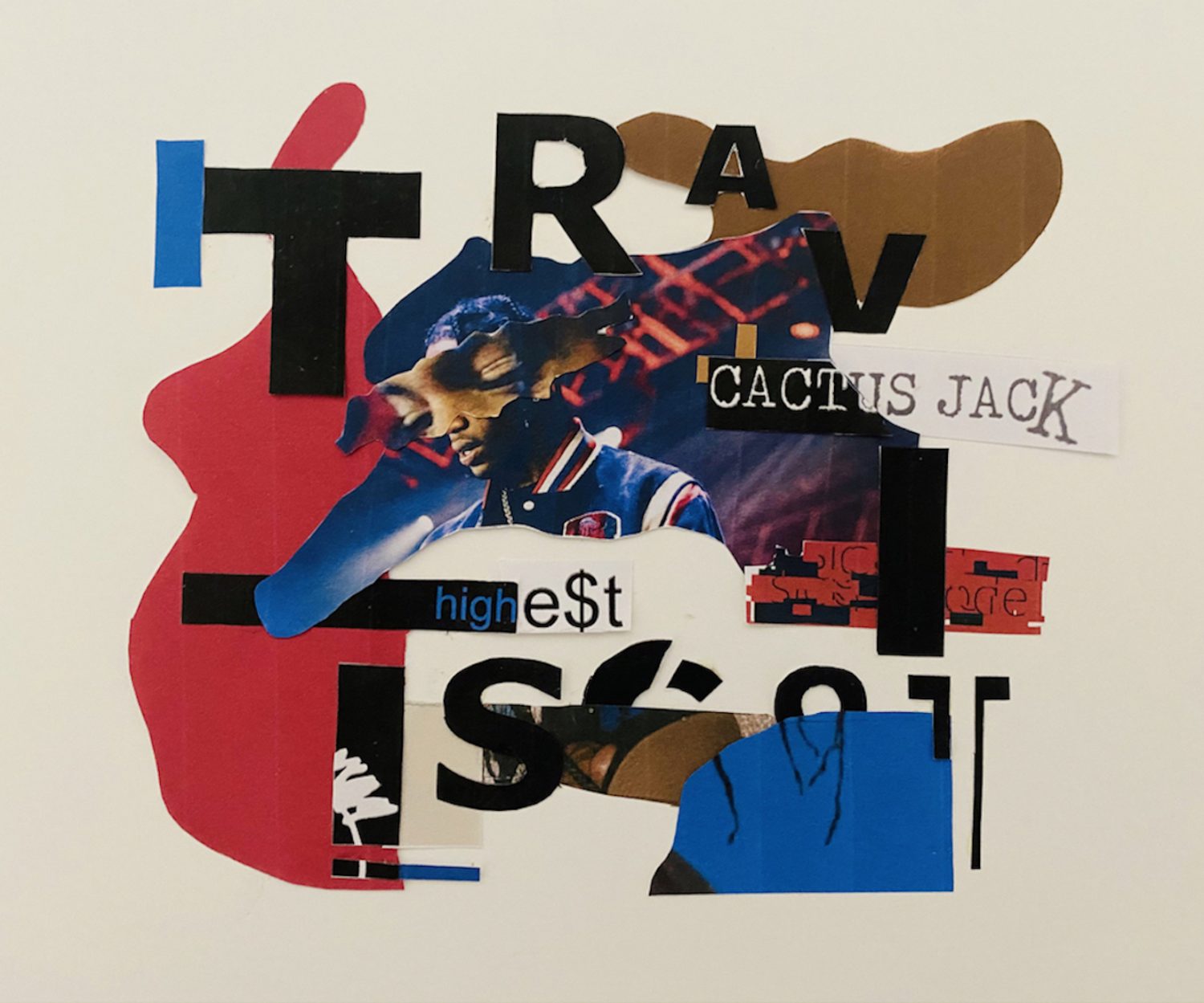 thumbnail of Typography by Bernardo Villarreal. Medium: Collage on bristol. Size 12 x 14 inches Date 2020