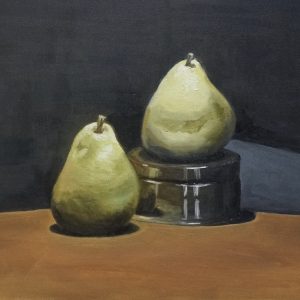 thumbnail of Greenfruit by Bora Kim. Medium: Acrylic on canvas. Size 11 x 14 inches Date 2020