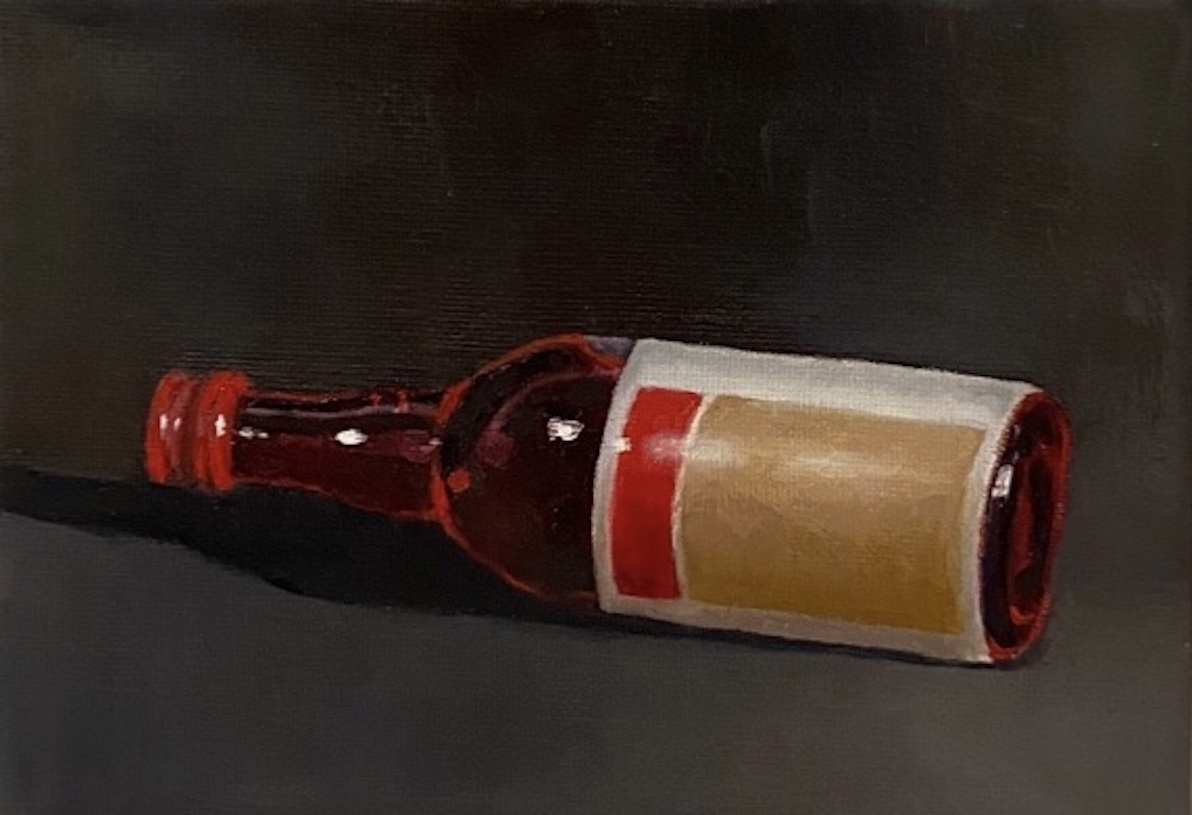 thumbnail of Still-life (bottle) by Urian Cheon. Medium: Oil on canvas Size 5 x 7 inches Date 2020