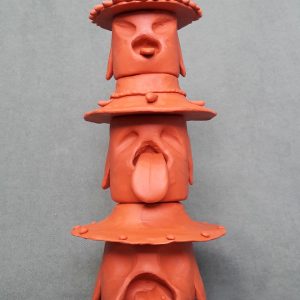 thumbnail of The Triplets by Rebecca Huynh. Medium: Modeling clay. Size 6 x 3 x 3 inches Date 2020
