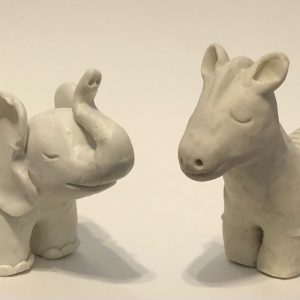 thumbnail of Animal Friends by Jennifer Fernandez. Medium: Modeling clay. Size 2 x 4 x 5 inches Date 2020