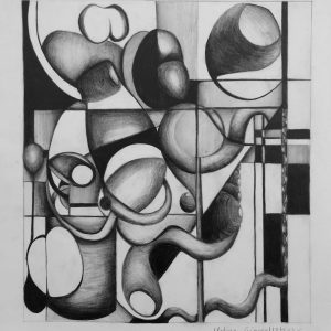 thumbnail of Abstract Value Study by Melina Giorgalletou. Medium: Graphite on bristol. Size 10 x 9 inches Date 2020