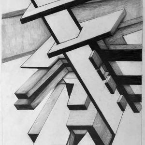 thumbnail of Architectural Abstraction by Melina Giorgalletou. Medium: Graphite on bristol. Size 17 x 14 inches Date 2020