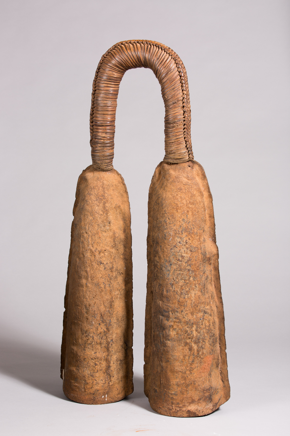 thumbnail of Double Gong from Kwifoyn Society Western Grassfields: Bamileke. medium: Iron, cane. date: early 20th century