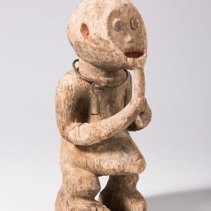 thumbnail of Female Figure from Northern Grassfields: Mambila. medium: Wood, metal, pigment. date: early 20th century