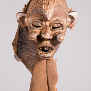 thumbnail of Mask, Night Society from Western Grassfields, Bamileke: Bangwa. medium: Wood, textile. date: early 20th century