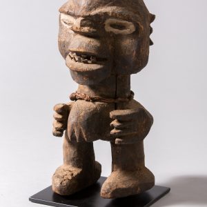 thumbnail of Male Figure from Southwestern Forest: Ejagham. medium: Wood, metal, pigment, medicinal substances. date: early 19th century
