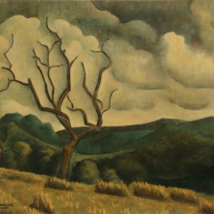thumbnail of L'arbre sec (Mirmande) by Marcel Salinas. medium: Oil on canvas. date: 1937. dimensions: 20.4 x 23.4 cm (with frame)