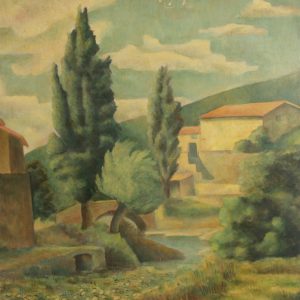 thumbnail of Paysage by Marcel Salinas. medium: Oil on masonite. date: 1941. dimensions: 57.15 x 52.07 cm