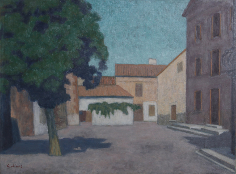 thumbnail of St. Cyprien Village by Marcel Salinas. medium: Oil on paper. date: 1982. dimensions: 46 x 61 cm
