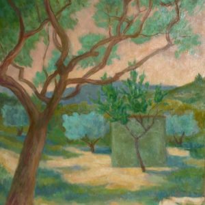 thumbnail of La Cadière d'Azur by Marcel Salinas. medium: Oil on paper on canvas. date: 1974. dimensions: 72.39 x 53.34 cm