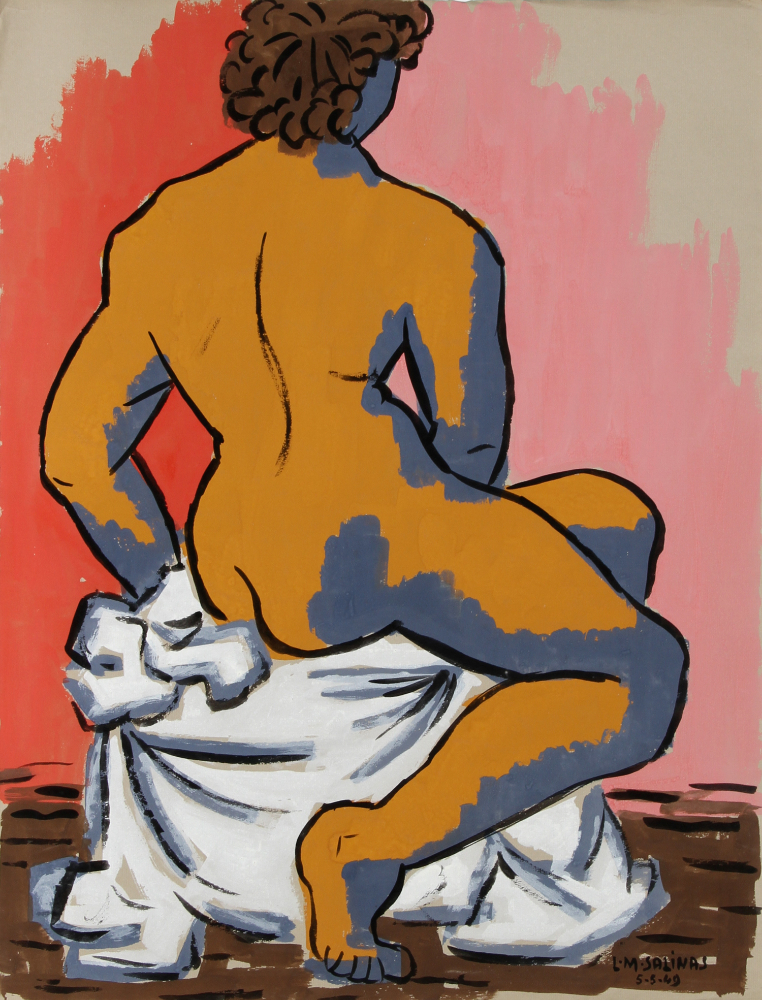 thumbnail of Nude 3 by Marcel Salinas. medium: Gouache on paper. date: 1949. dimensions: 61 x 48 cm