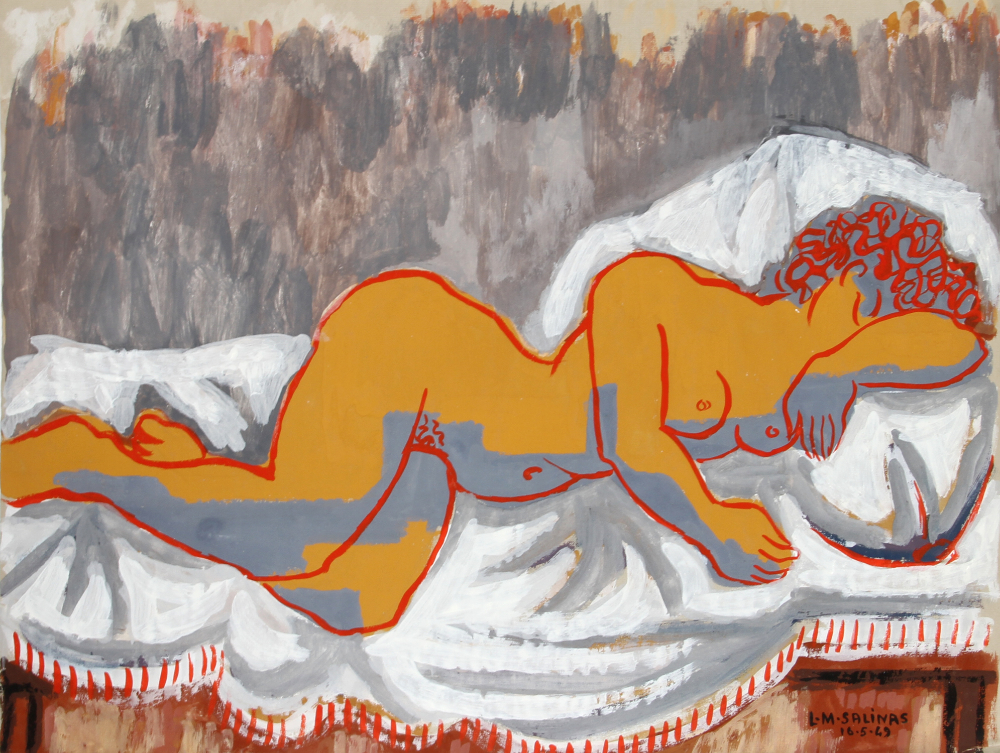 thumbnail of Nude 6 by Marcel Salinas. medium: Gouache on paper. date: 1949