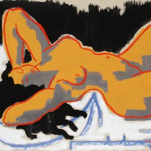 thumbnail of Nude 27 by Marcel Salinas. medium: Gouache on paper. date: 1949. dimensions: 48 x 61 cm