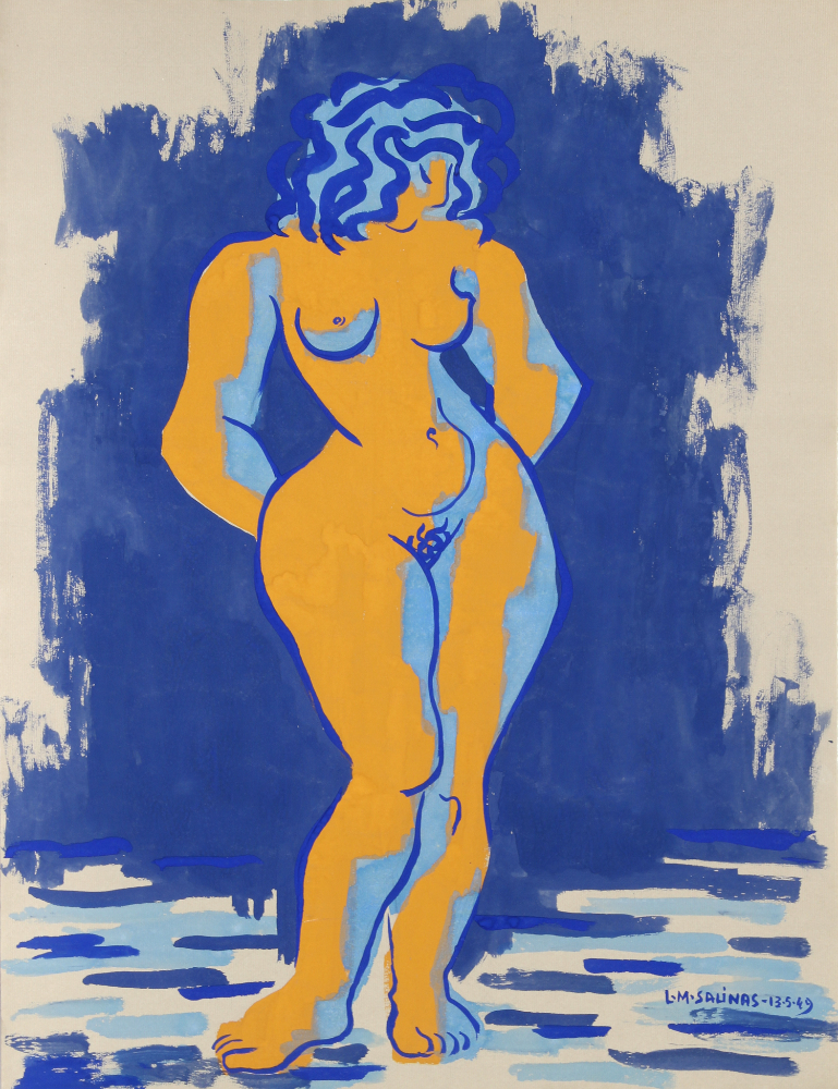 thumbnail of Nude 39 by Marcel Salinas. Medium: Gouache on paper. date: 1949. dimensions: 61 x 48 cm