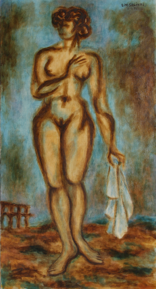 thumbnail of Untitled by Marcel Salinas. medium: Oil on canvas. date: 1950. dimensions: 99 x 53.5 cm