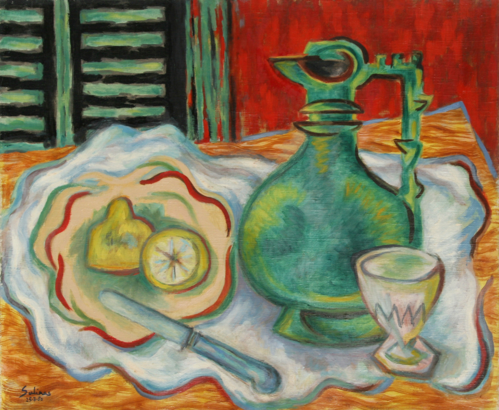 thumbnail of Nature morte by Marcel Salinas. medium: oil on canvas. date: 2950. dimensions: 54 x 65 cm