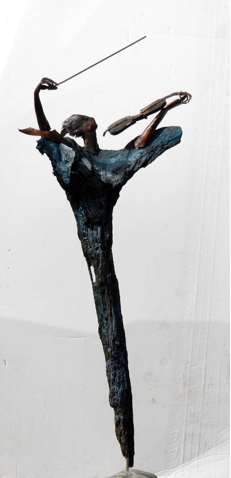 thumbnail of Lubomir Tomaszewski. medium: stained wood, metal, paint. date: 2008. dimensions: 56 x 21 x 21 inches