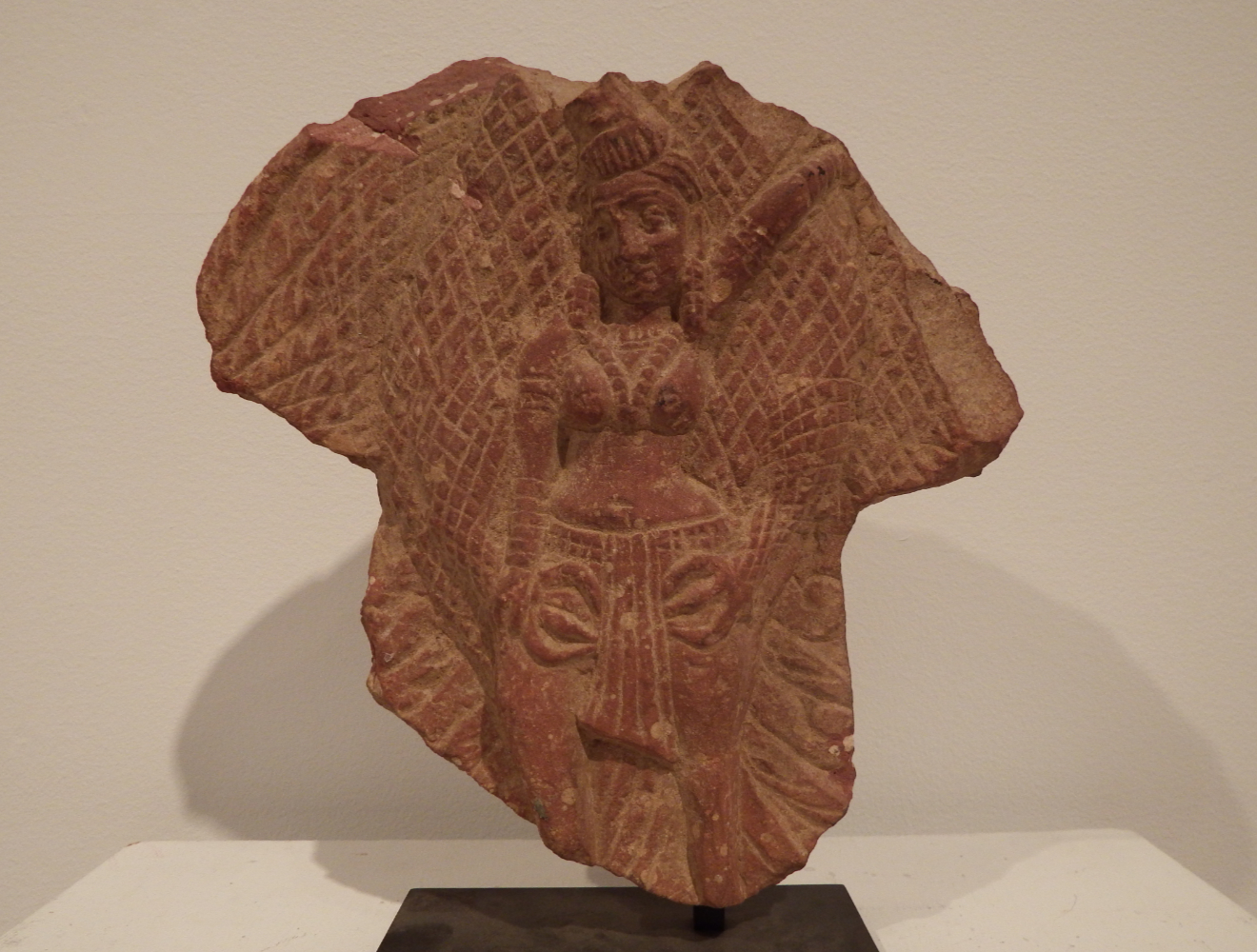 thumbnail of Garuda (The King of Birds) from Mathura region. medium: Red sandstone. date: 1st century B.C.