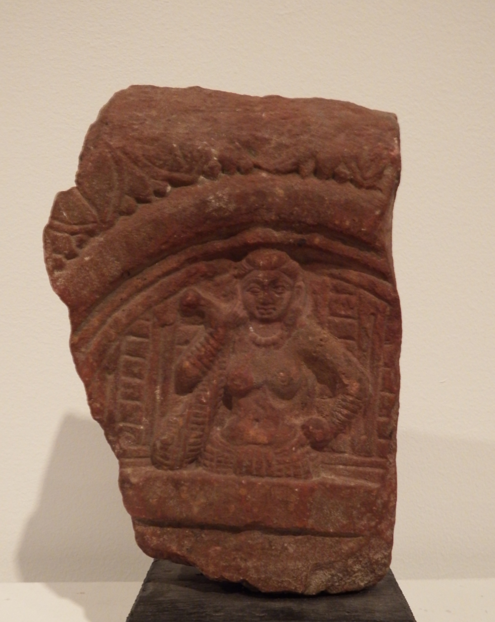 thumbnail of Yakshi Figure from Mathura region. medium: Red sandstone. date: 2nd century A.D.
