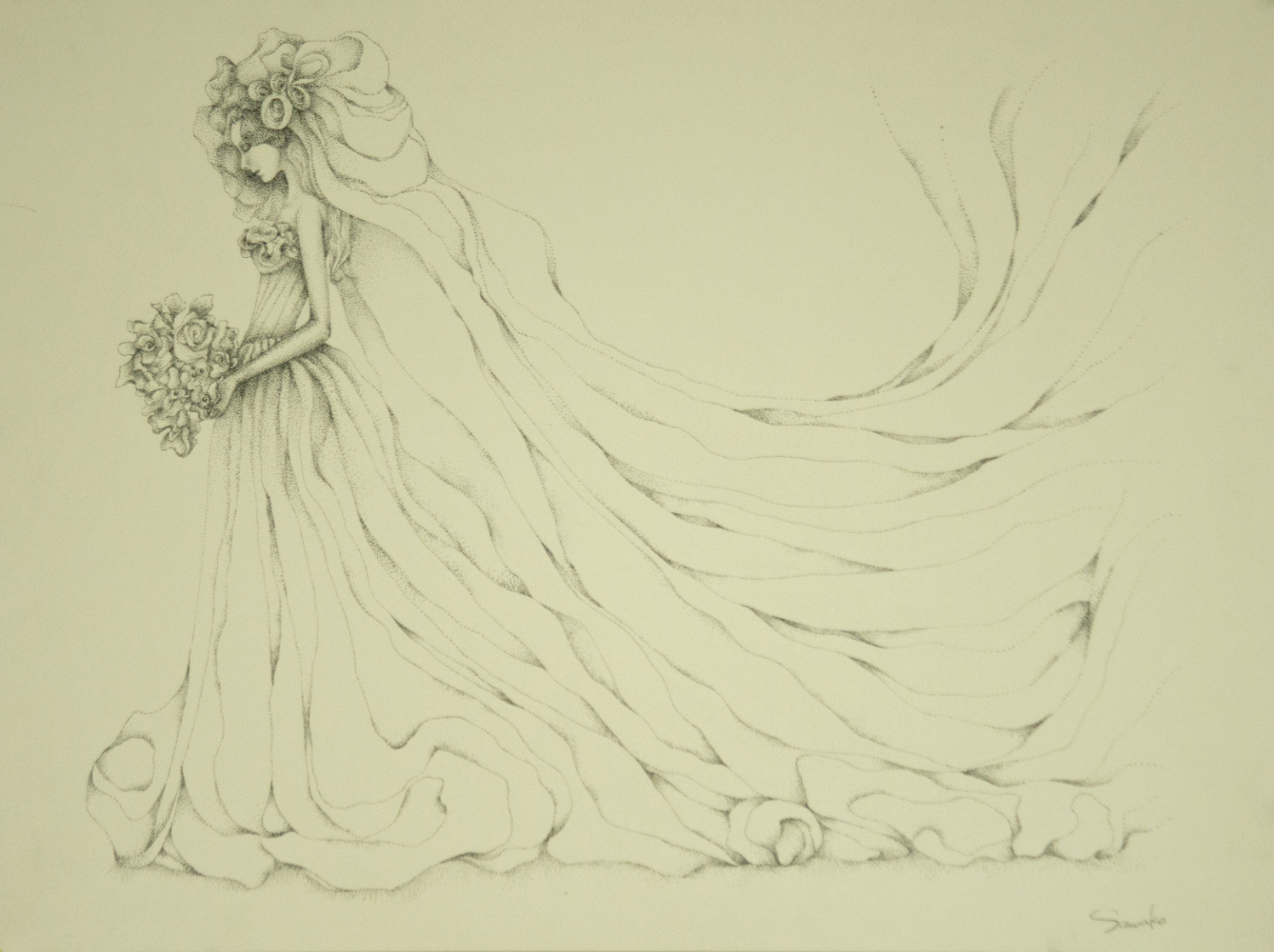 thumbnail of Untitled by Sawako Omura. medium: ink. dateL 2011. dimensions: 15 x 20 inches