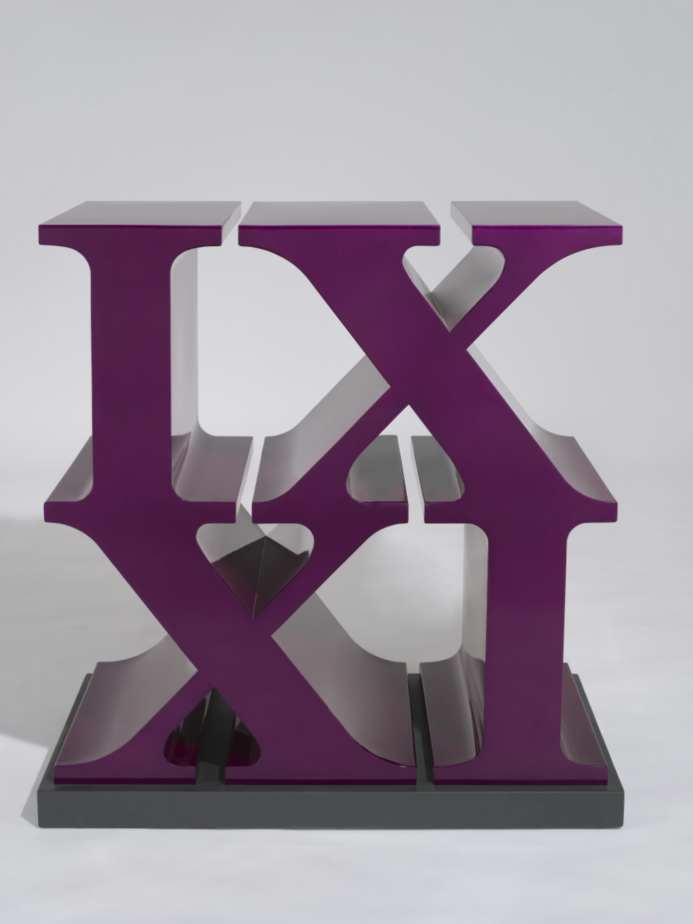 thumbnail of IX XI made of painted aluminum. date: 2011. dimensions: 3 ft x 3 ft x 18 inches
