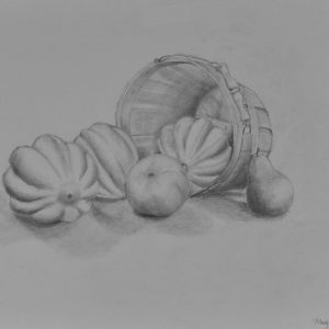 thumbnail of Pumpkins by Mengyuan Chen. Medium: Graphite on Paper. Size 18 x 24 inches Date 2014