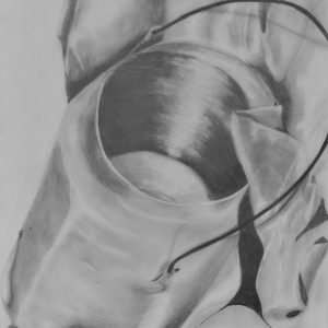 thumbnail of Don't Cry Over Spilt Milk! by Sibulelo Mnisi. Medium graphite, 24 x 18 inches