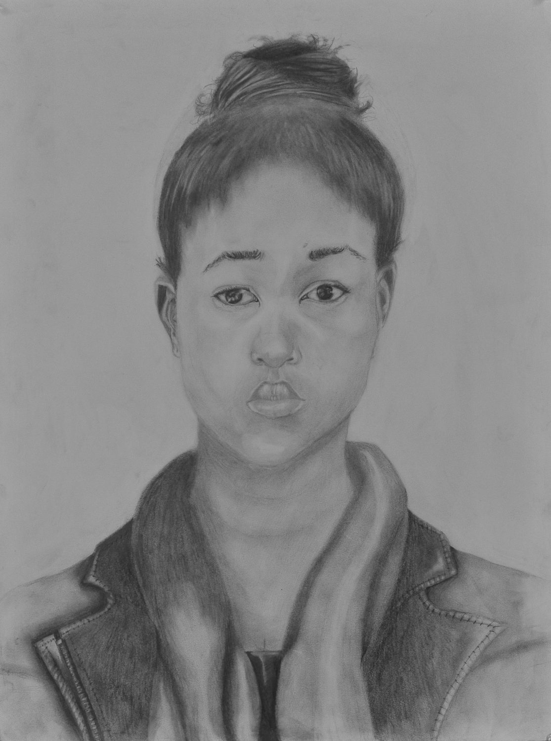 thumbnail of Me, Myself, and I, by Sibulelo Mnisi. Medium: Graphite on Paper. Size 24 x 18 inches Date 2014